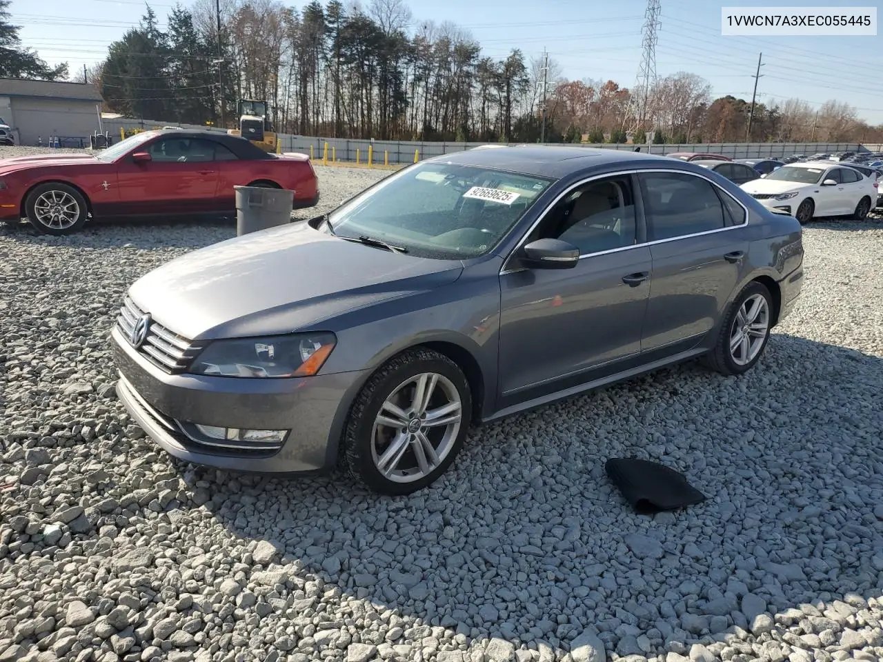 1VWCN7A3XEC055445 2014 Volkswagen Passat Sel