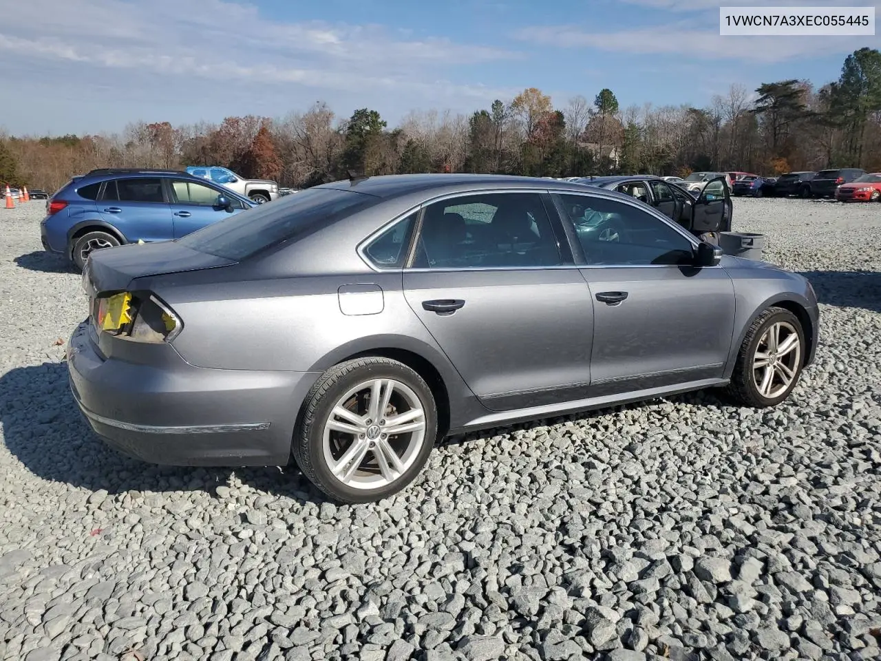 1VWCN7A3XEC055445 2014 Volkswagen Passat Sel