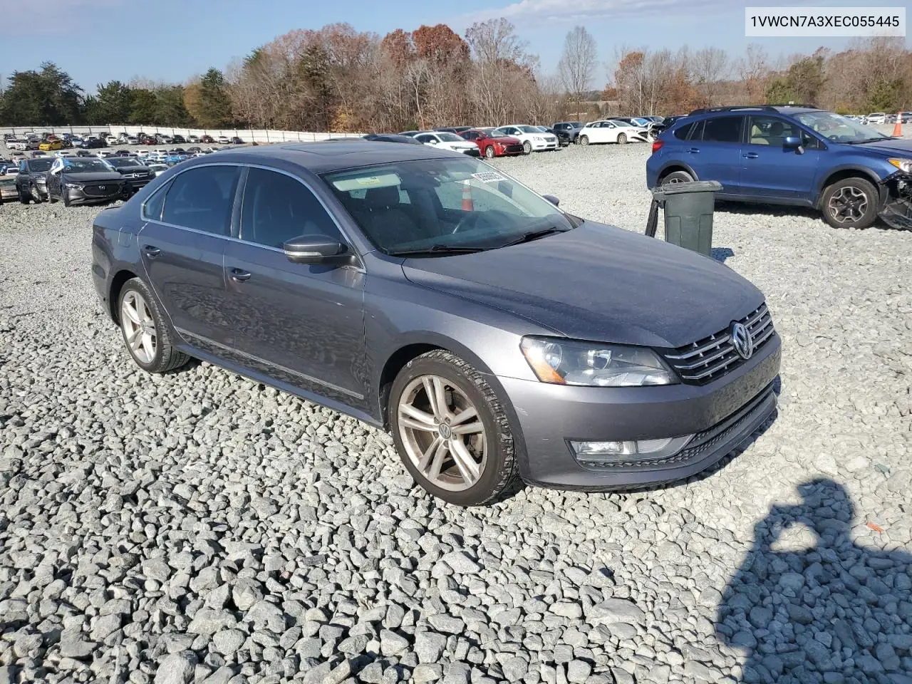 1VWCN7A3XEC055445 2014 Volkswagen Passat Sel