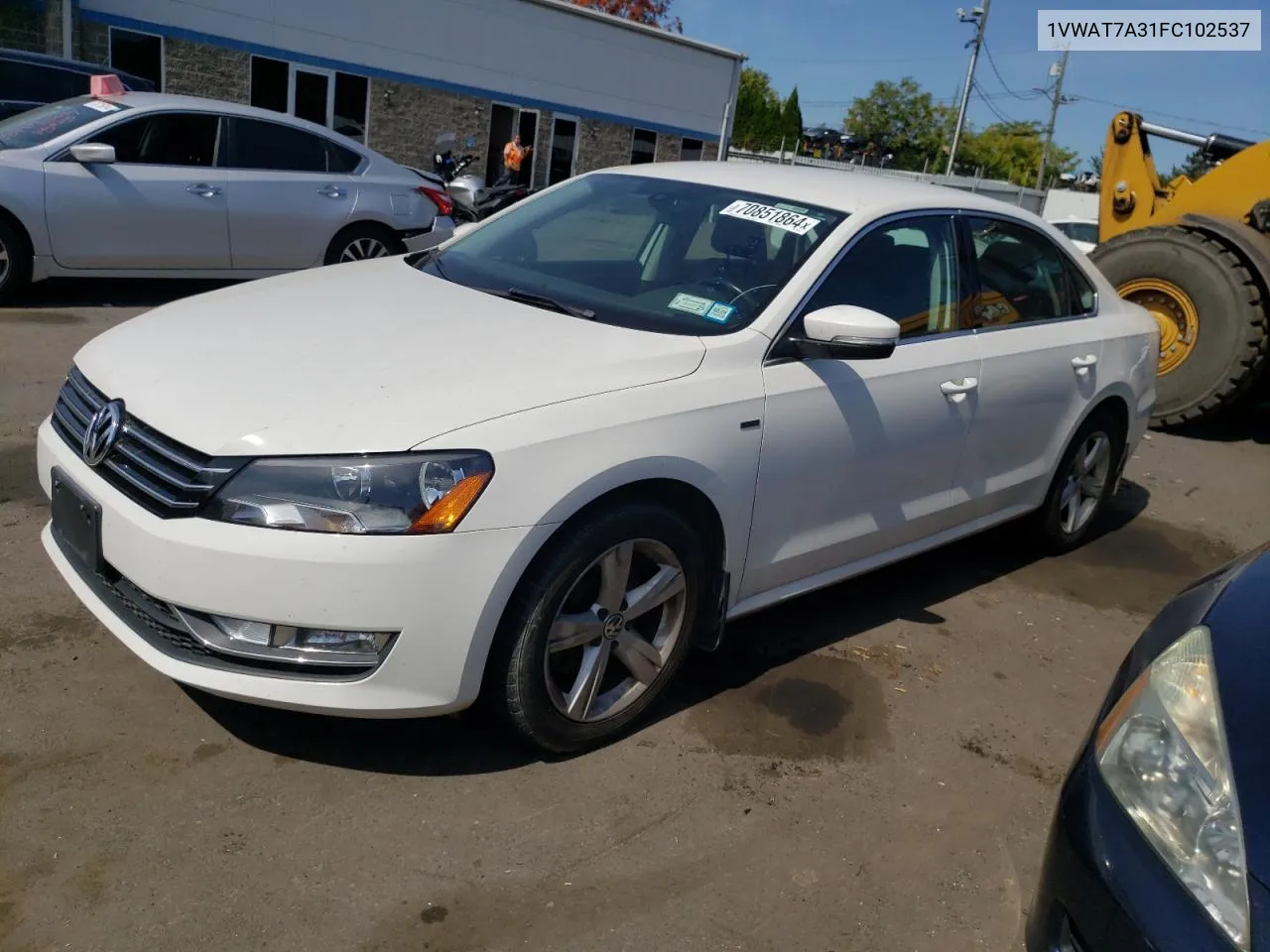 1VWAT7A31FC102537 2015 Volkswagen Passat S