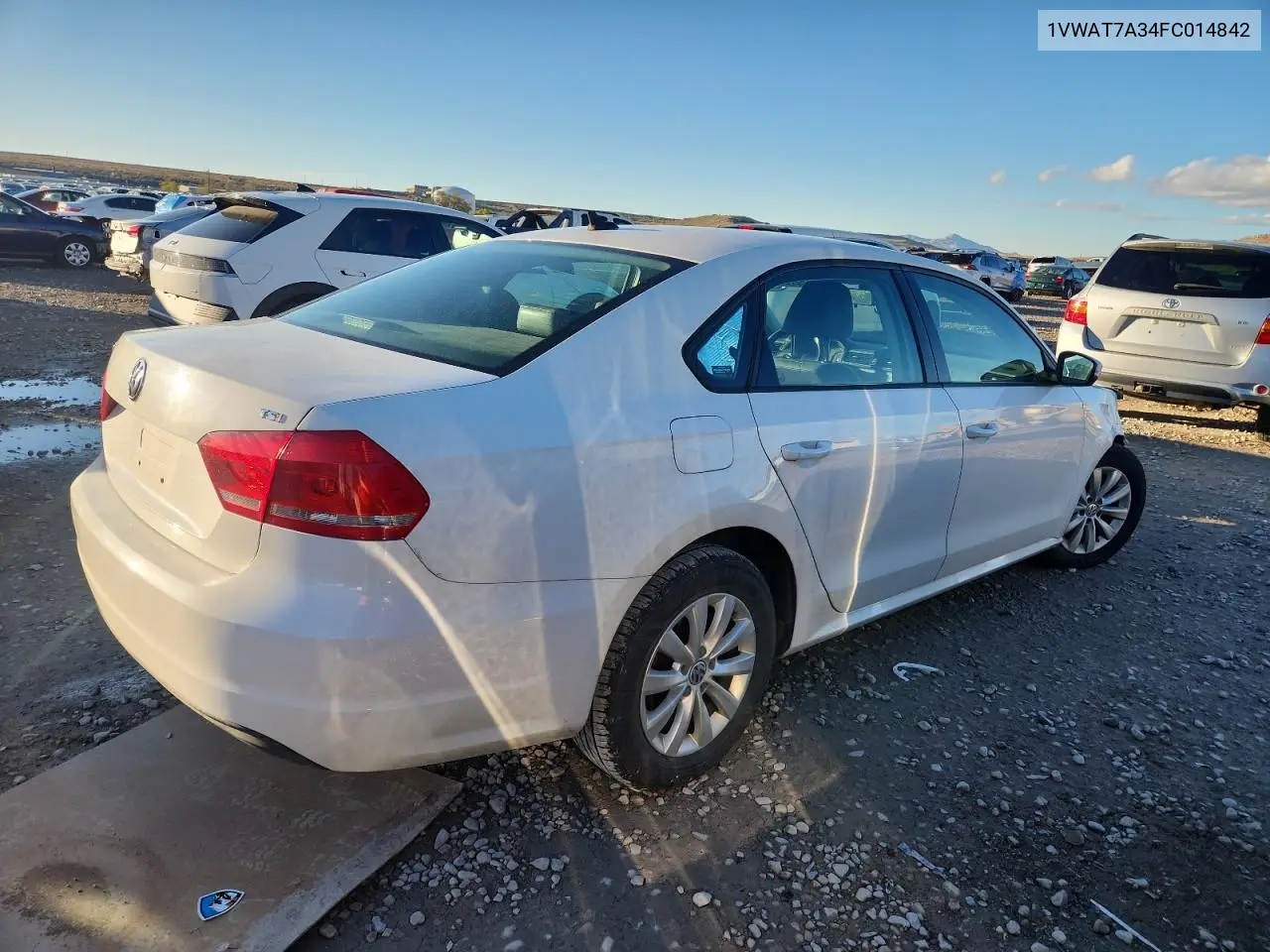 1VWAT7A34FC014842 2015 Volkswagen Passat S