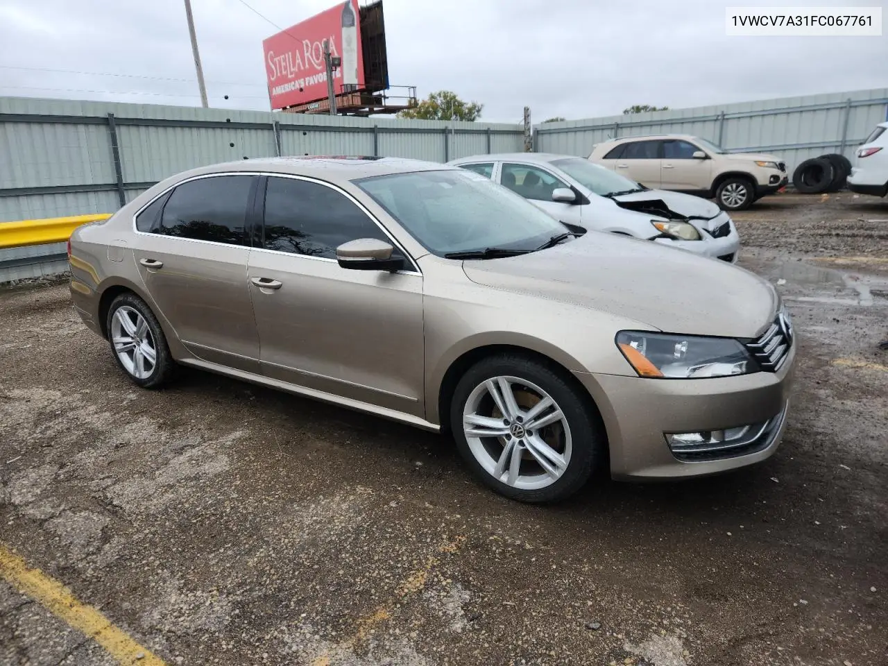 1VWCV7A31FC067761 2015 Volkswagen Passat Sel