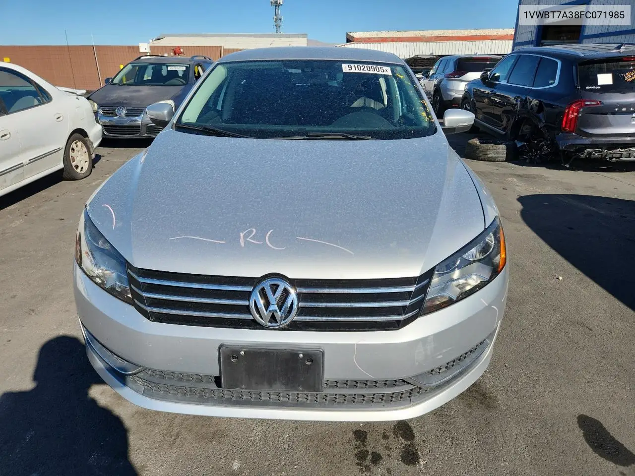1VWBT7A38FC071985 2015 Volkswagen Passat Se