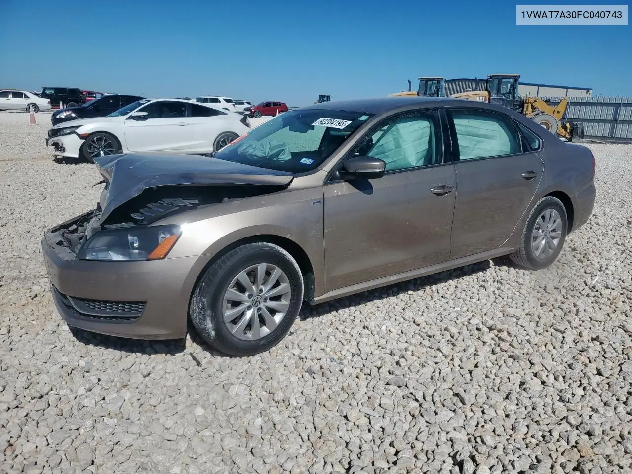 1VWAT7A30FC040743 2015 Volkswagen Passat S