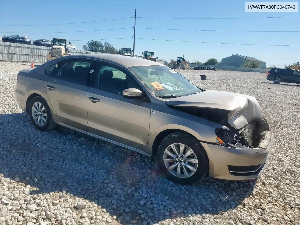 1VWAT7A30FC040743 2015 Volkswagen Passat S