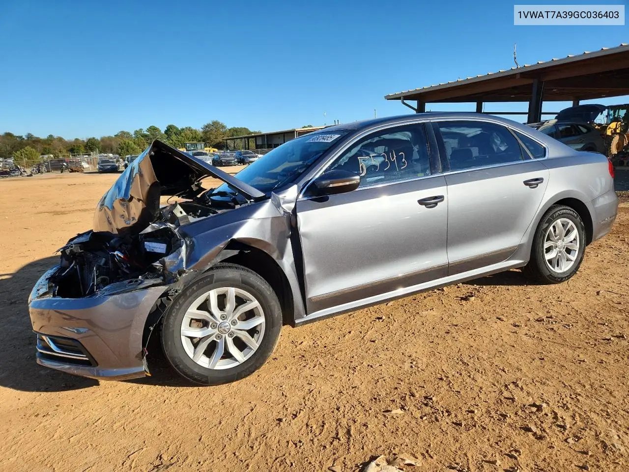 1VWAT7A39GC036403 2016 Volkswagen Passat S