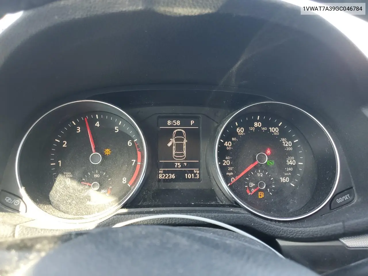 1VWAT7A39GC046784 2016 Volkswagen Passat S