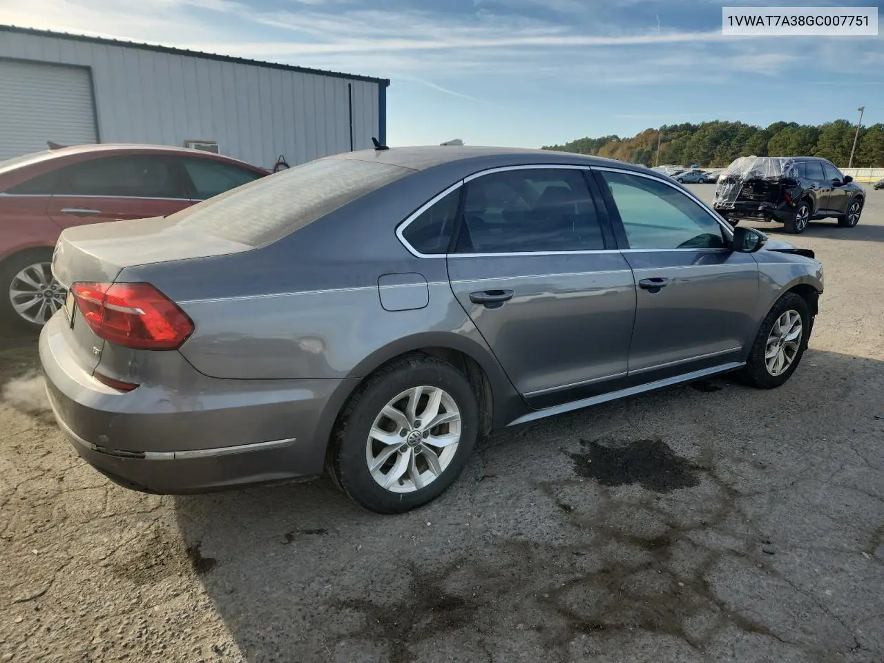 1VWAT7A38GC007751 2016 Volkswagen Passat S