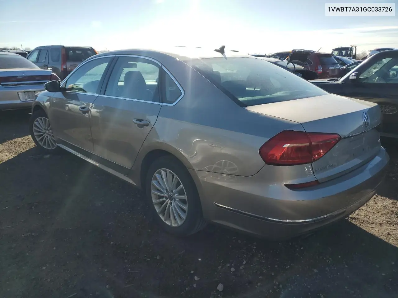 1VWBT7A31GC033726 2016 Volkswagen Passat Se