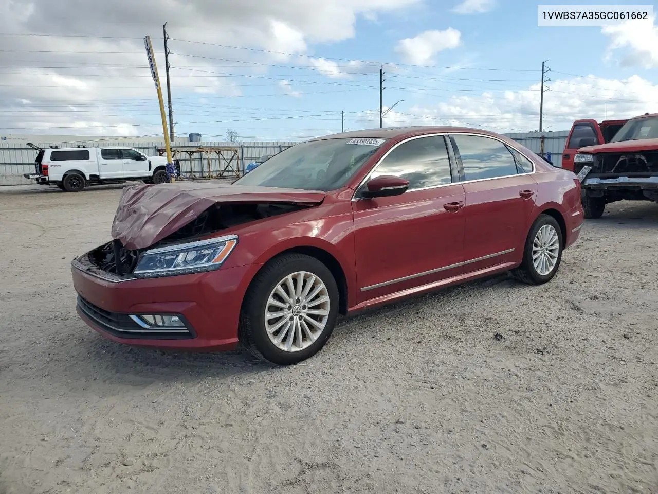 1VWBS7A35GC061662 2016 Volkswagen Passat Se