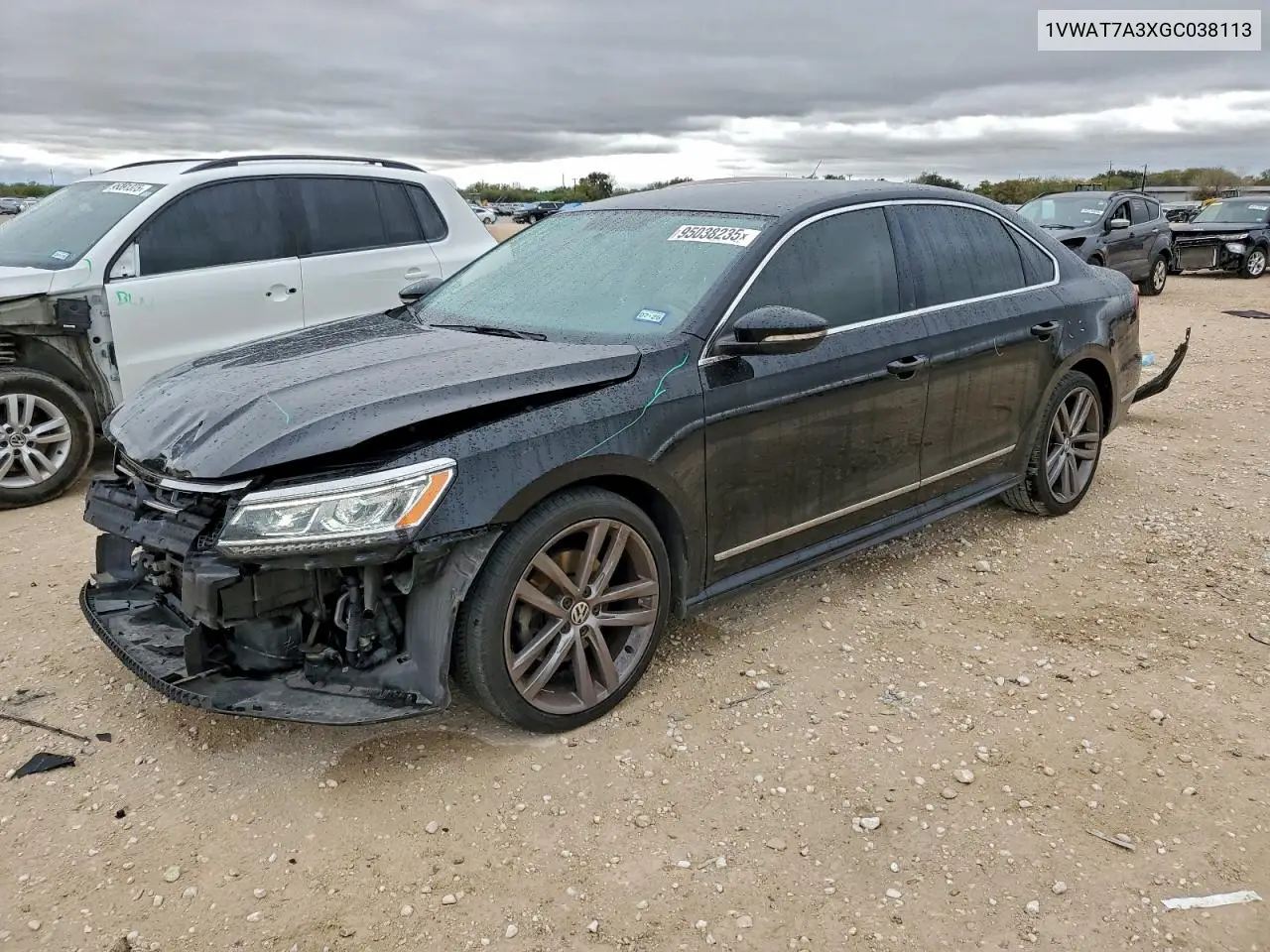 1VWAT7A3XGC038113 2016 Volkswagen Passat S