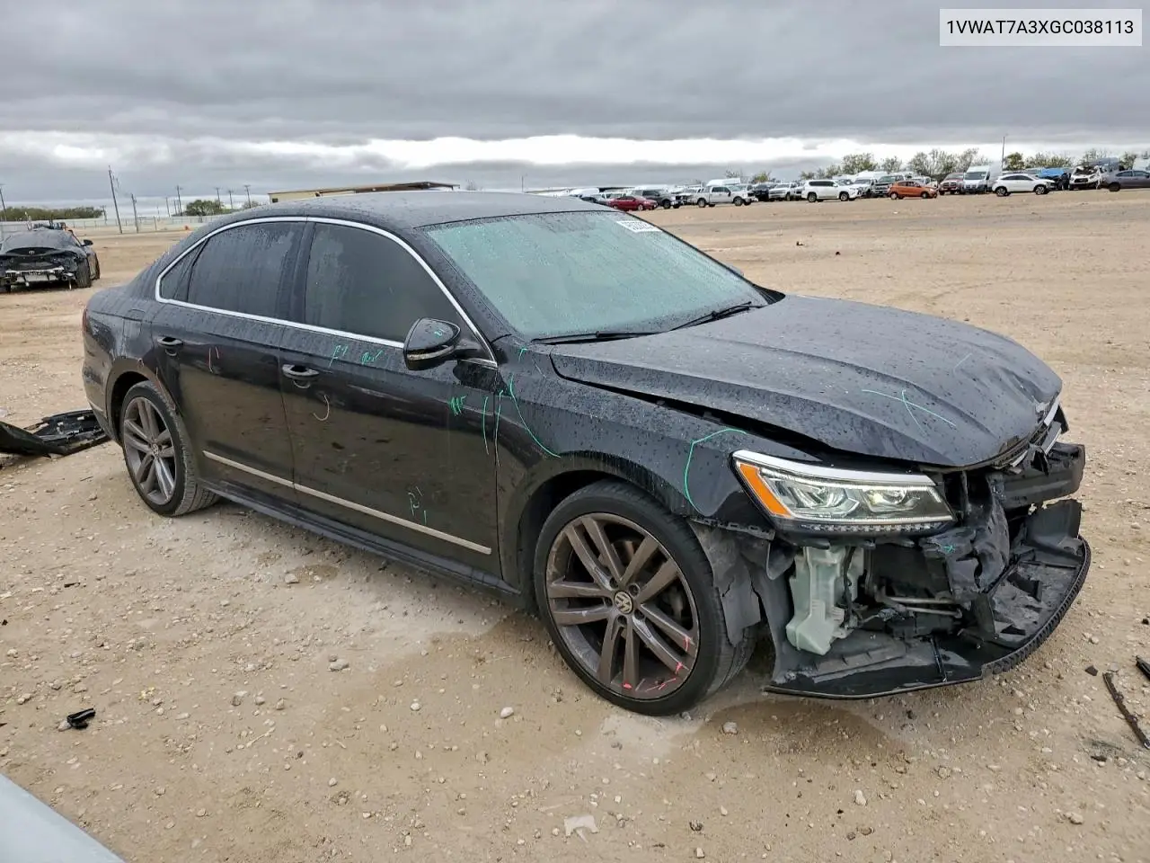 1VWAT7A3XGC038113 2016 Volkswagen Passat S