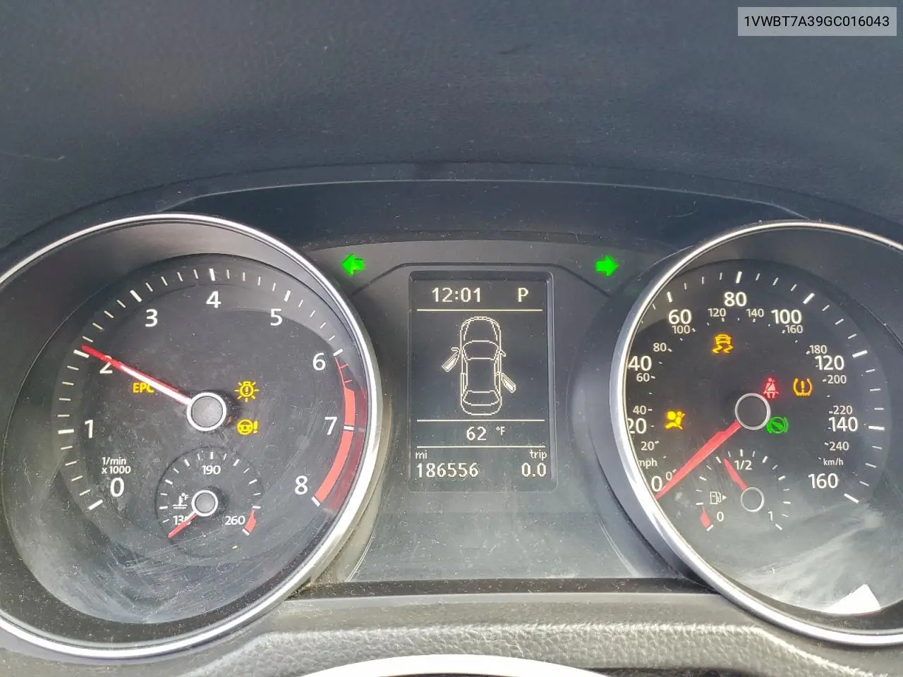 1VWBT7A39GC016043 2016 Volkswagen Passat Se