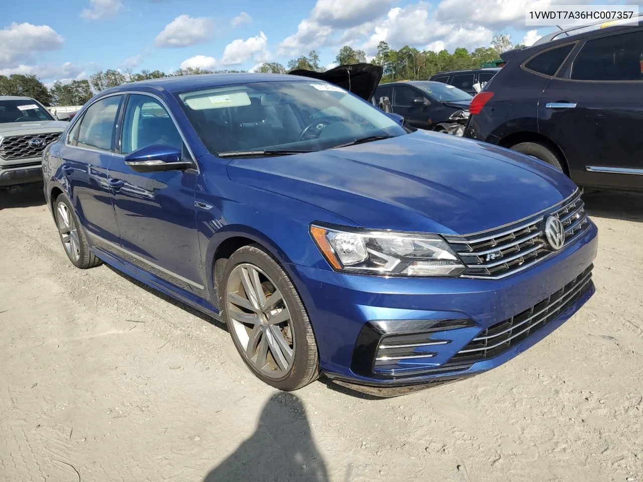 1VWDT7A36HC007357 2017 Volkswagen Passat R-Line