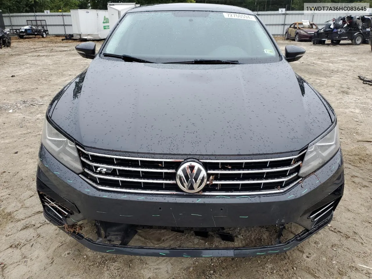 1VWDT7A36HC083645 2017 Volkswagen Passat R-Line