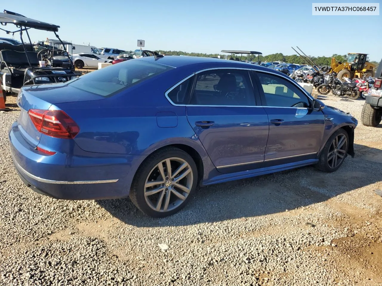 1VWDT7A37HC068457 2017 Volkswagen Passat R-Line