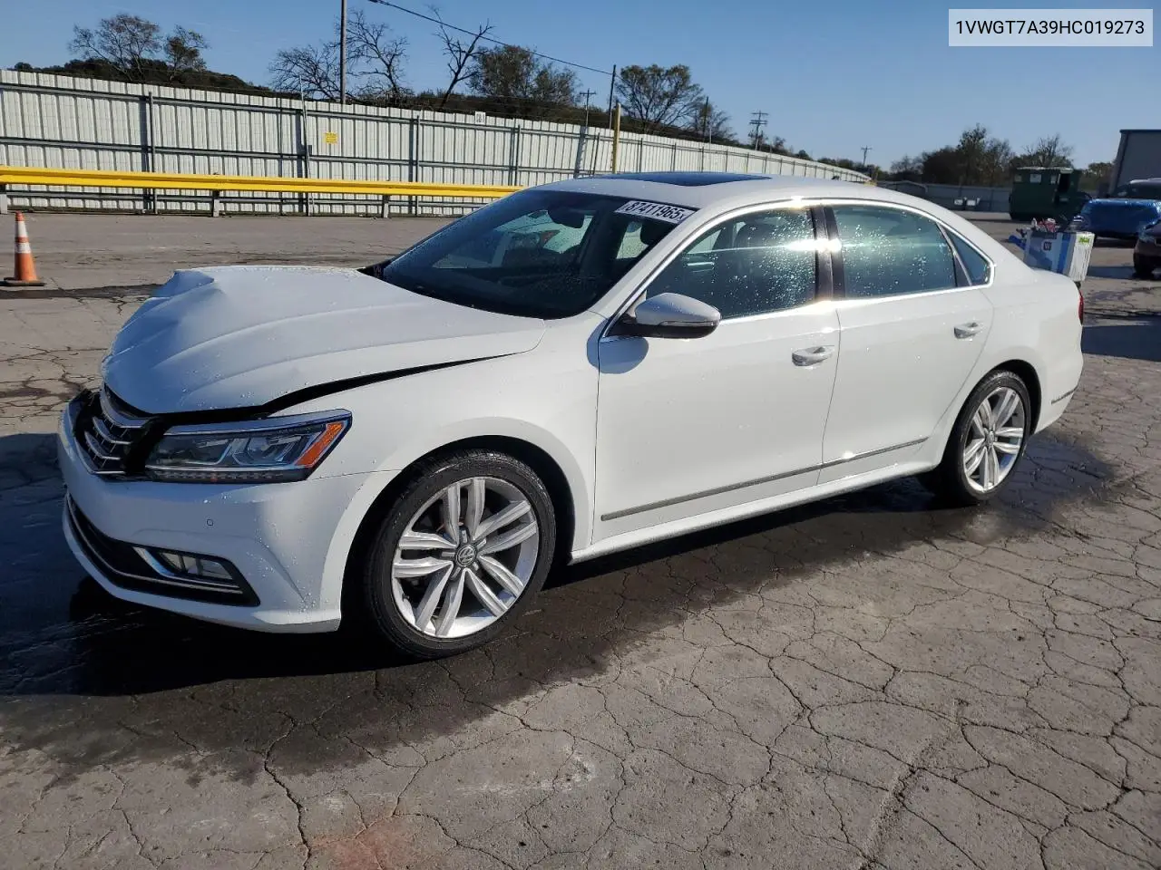 1VWGT7A39HC019273 2017 Volkswagen Passat Se