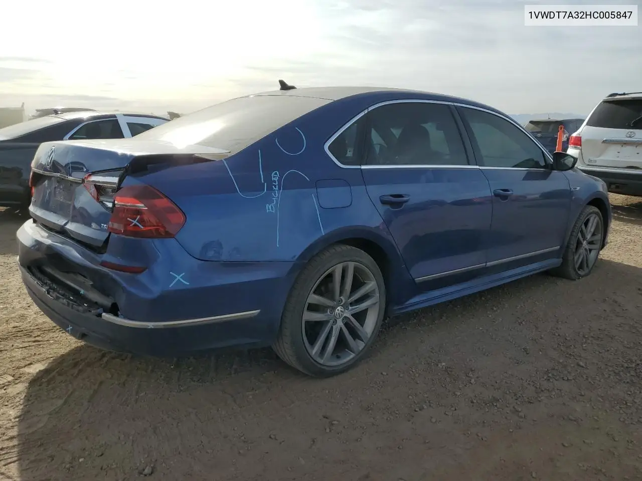 1VWDT7A32HC005847 2017 Volkswagen Passat R-Line