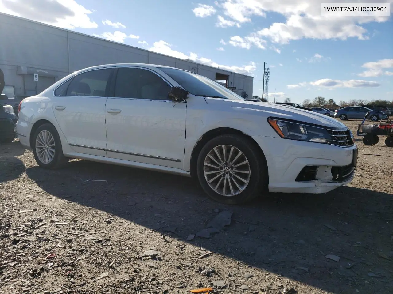 1VWBT7A34HC030904 2017 Volkswagen Passat Se