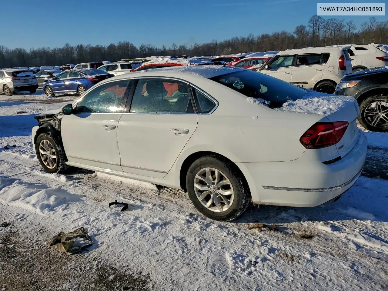 1VWAT7A34HC051893 2017 Volkswagen Passat S