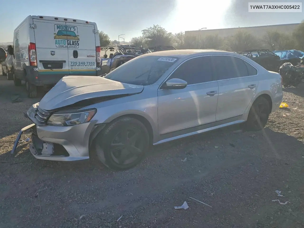1VWAT7A3XHC005422 2017 Volkswagen Passat S