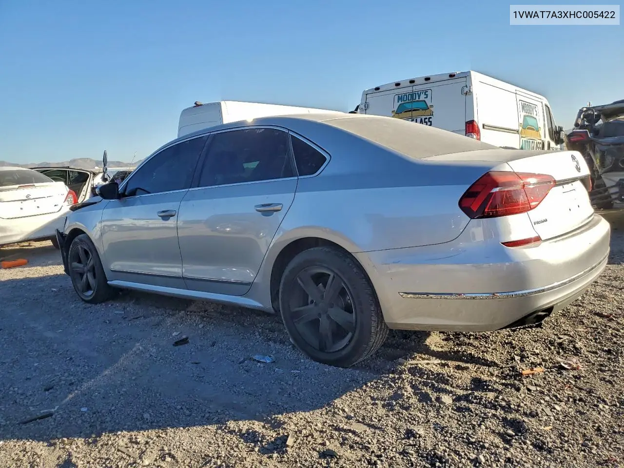 1VWAT7A3XHC005422 2017 Volkswagen Passat S