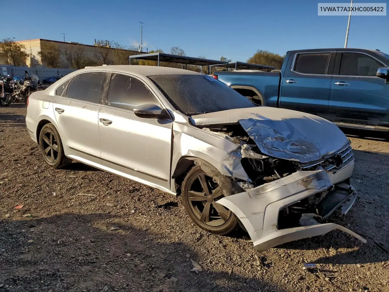 1VWAT7A3XHC005422 2017 Volkswagen Passat S