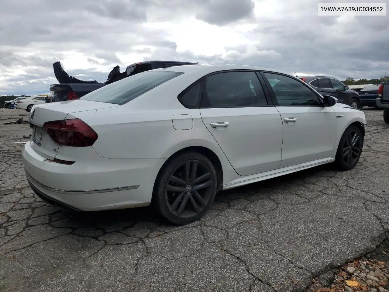 1VWAA7A39JC034552 2018 Volkswagen Passat S