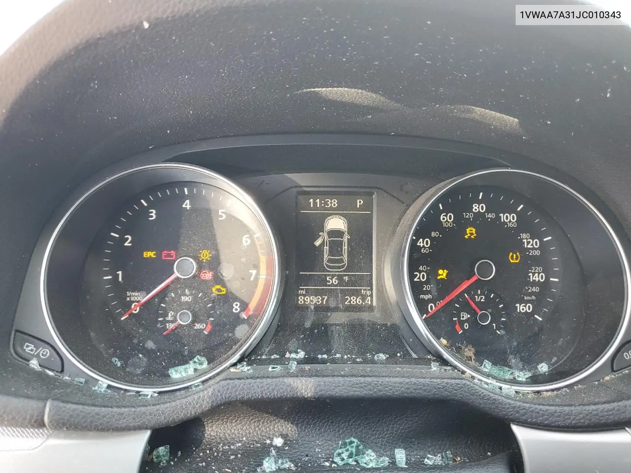 1VWAA7A31JC010343 2018 Volkswagen Passat S