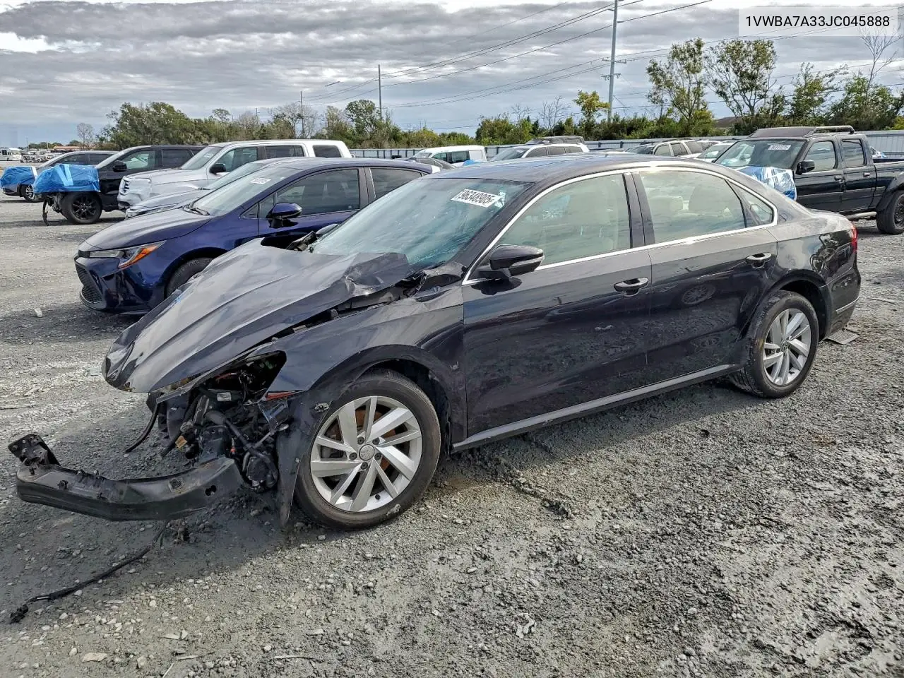 1VWBA7A33JC045888 2018 Volkswagen Passat Se