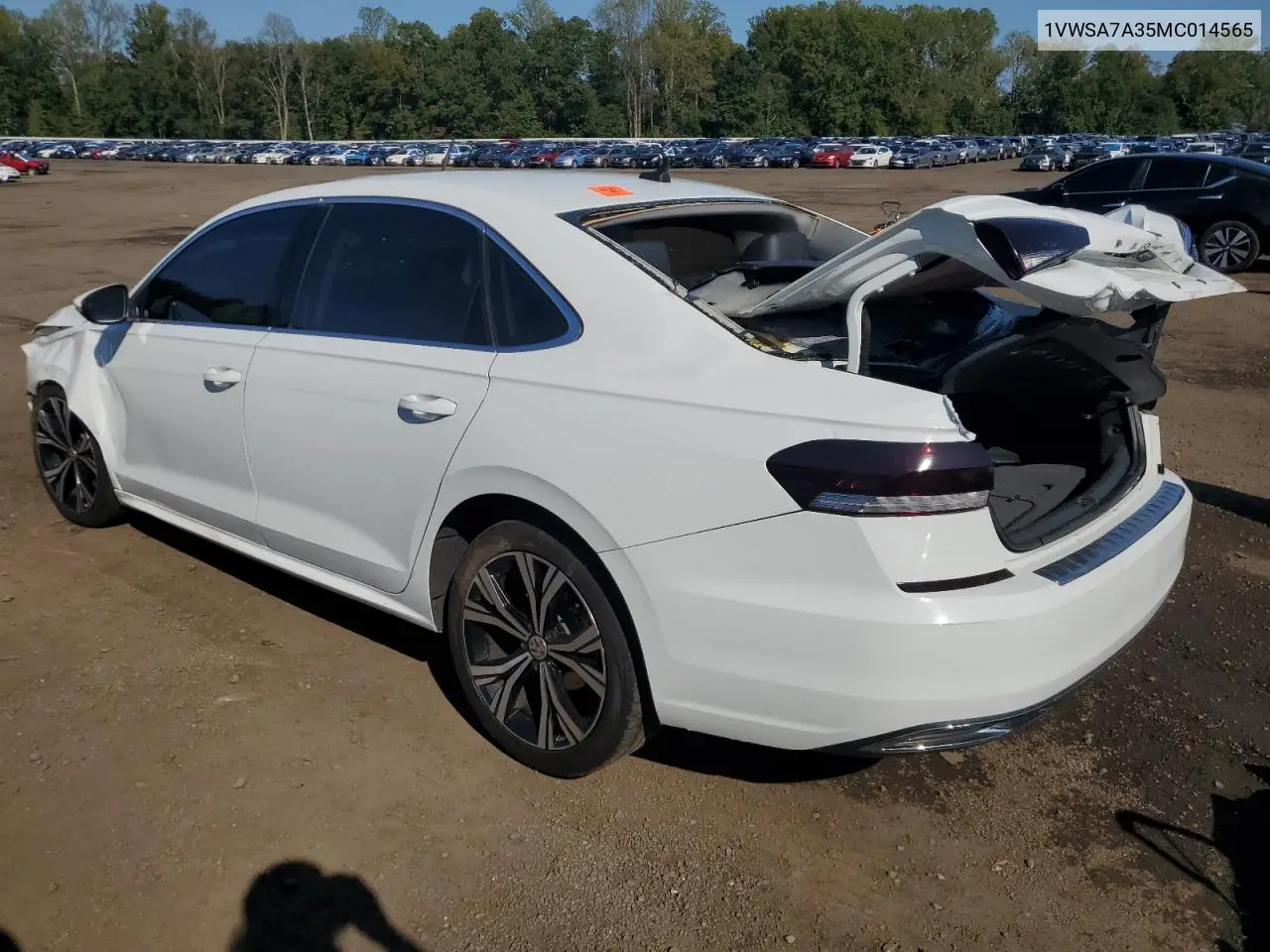 1VWSA7A35MC014565 2021 Volkswagen Passat Se