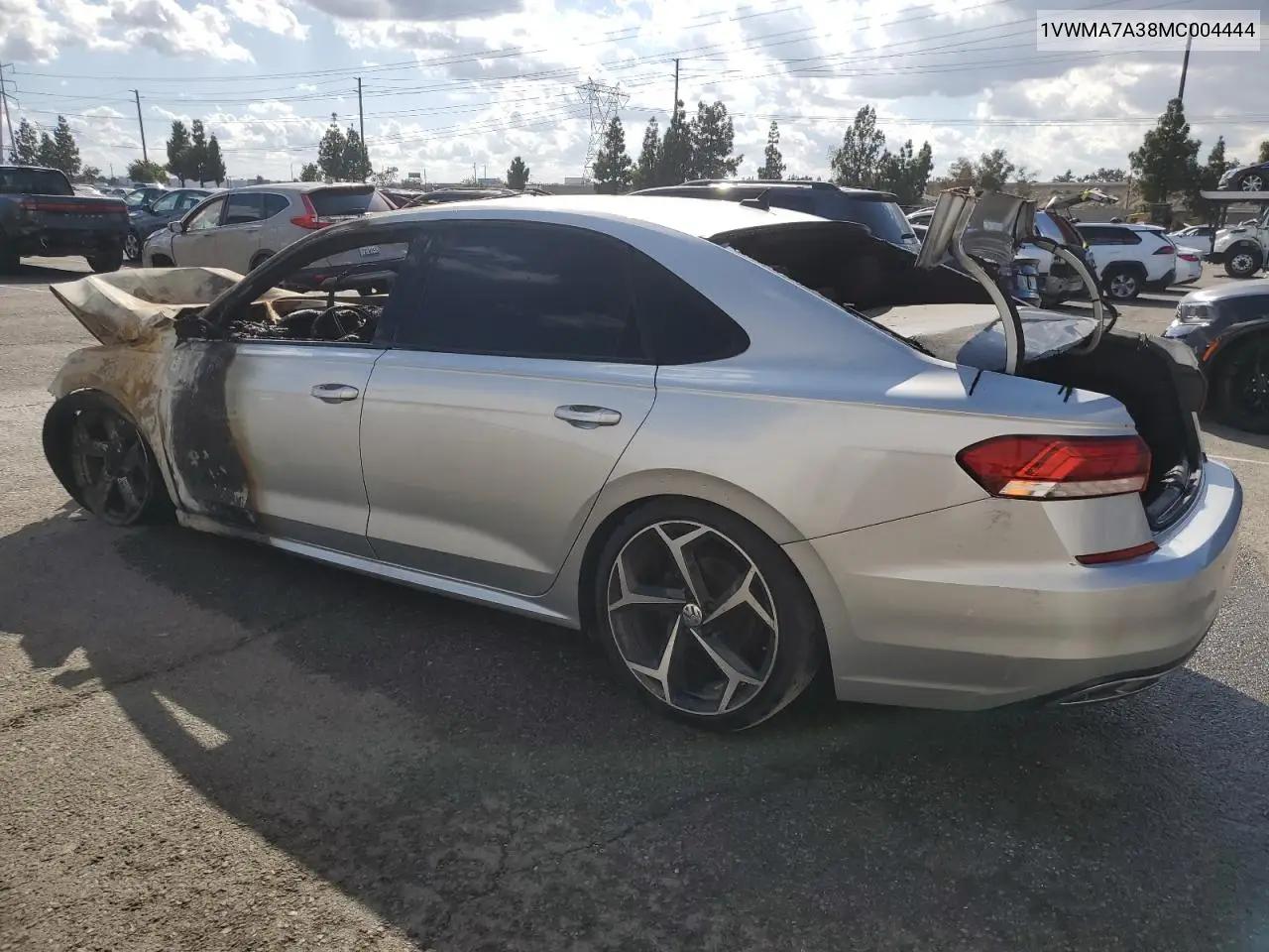 1VWMA7A38MC004444 2021 Volkswagen Passat R-Line