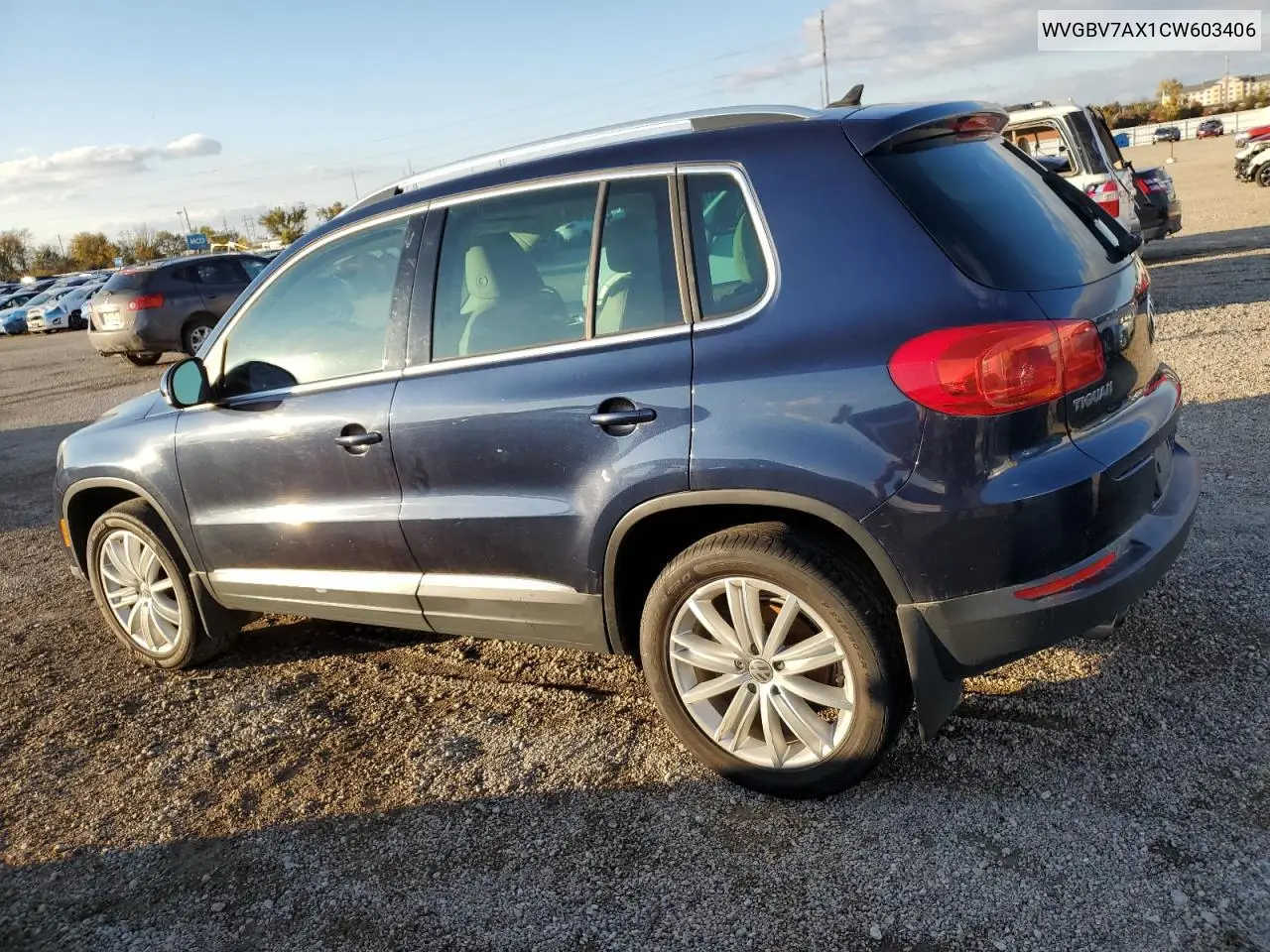 WVGBV7AX1CW603406 2012 Volkswagen Tiguan S