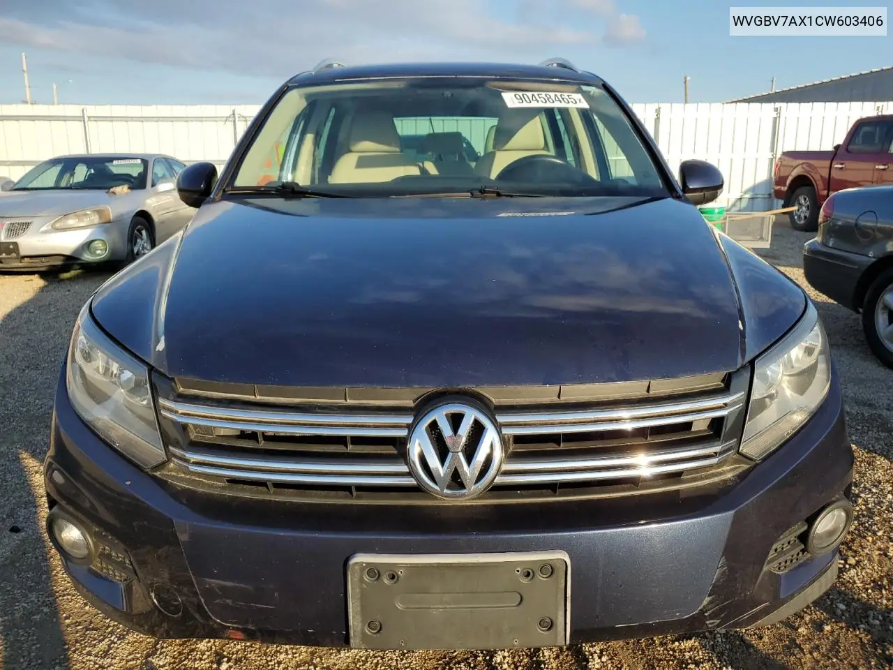 WVGBV7AX1CW603406 2012 Volkswagen Tiguan S