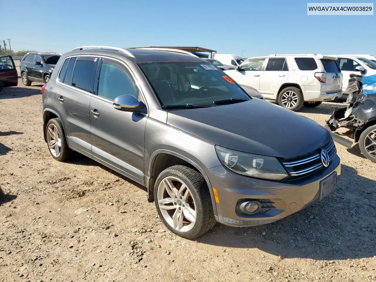WVGAV7AX4CW003829 2012 Volkswagen Tiguan S