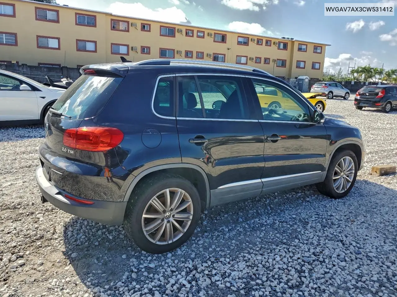 WVGAV7AX3CW531412 2012 Volkswagen Tiguan S