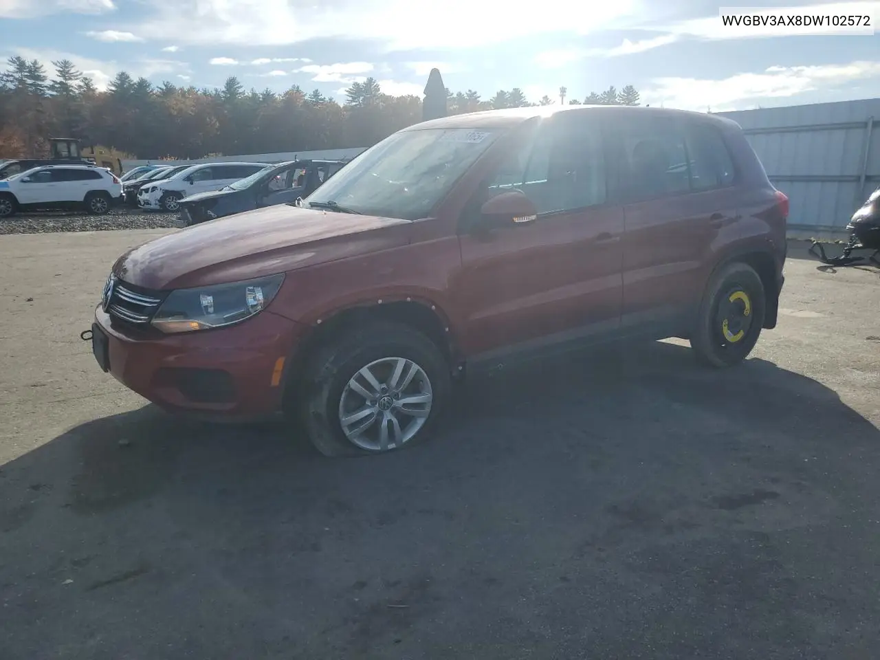 WVGBV3AX8DW102572 2013 Volkswagen Tiguan S