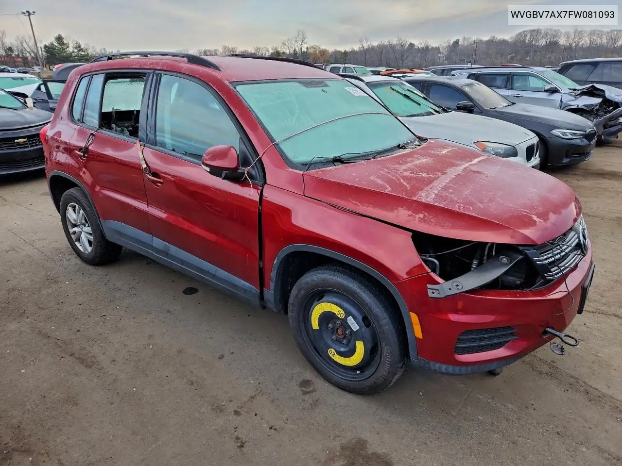 WVGBV7AX7FW081093 2015 Volkswagen Tiguan S