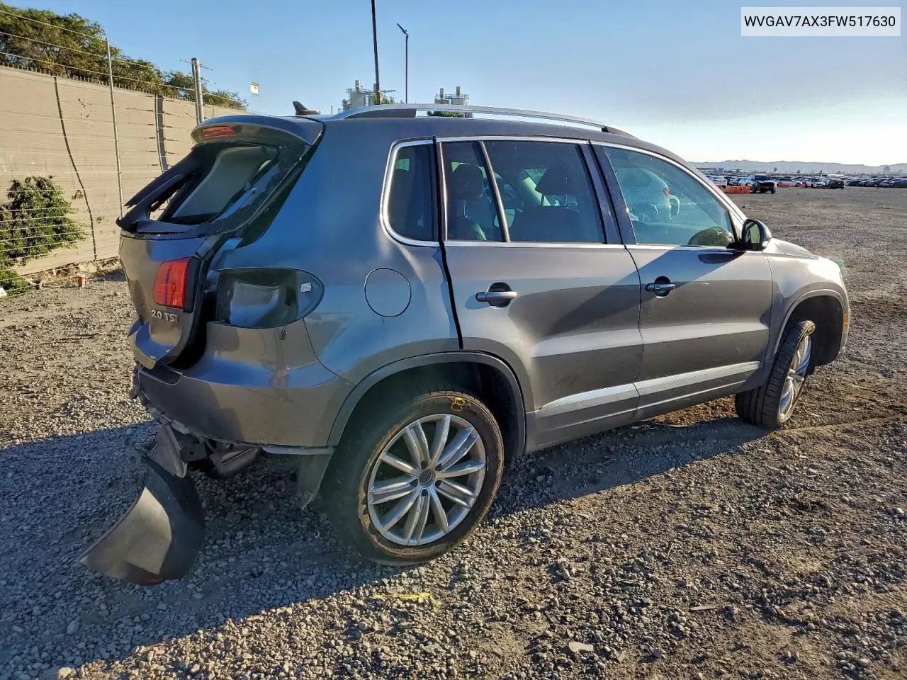 WVGAV7AX3FW517630 2015 Volkswagen Tiguan S