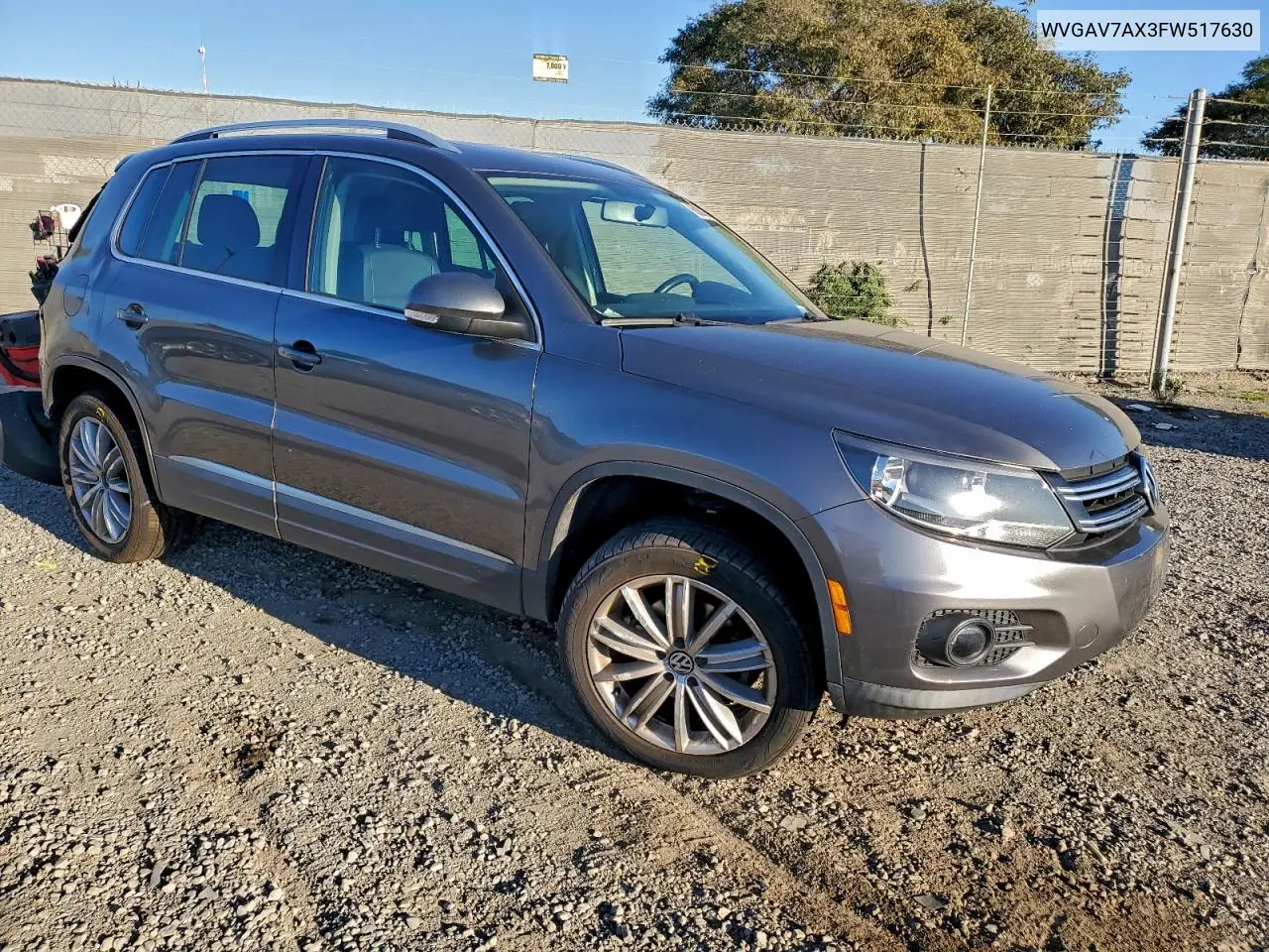 WVGAV7AX3FW517630 2015 Volkswagen Tiguan S