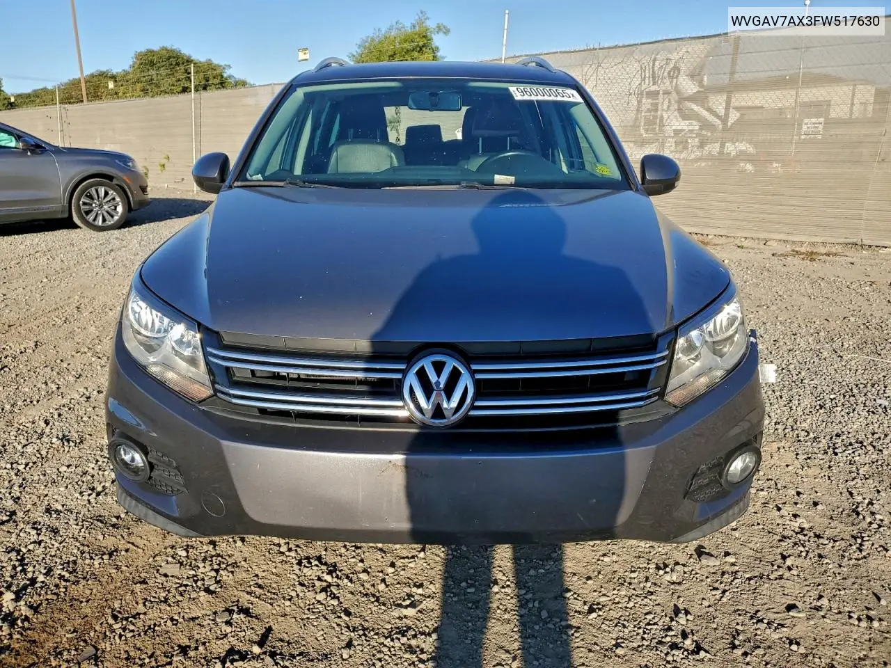 WVGAV7AX3FW517630 2015 Volkswagen Tiguan S