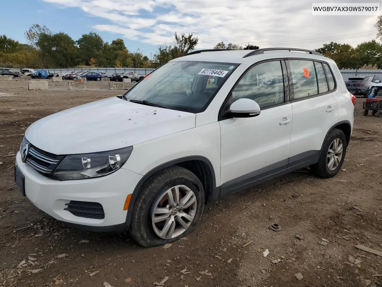 WVGBV7AX3GW579017 2016 Volkswagen Tiguan S
