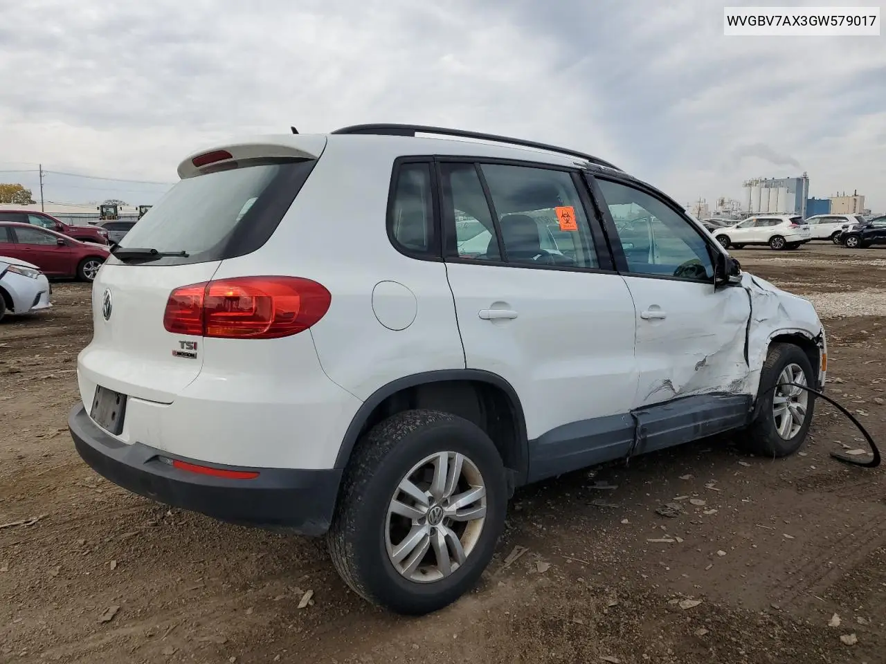 WVGBV7AX3GW579017 2016 Volkswagen Tiguan S