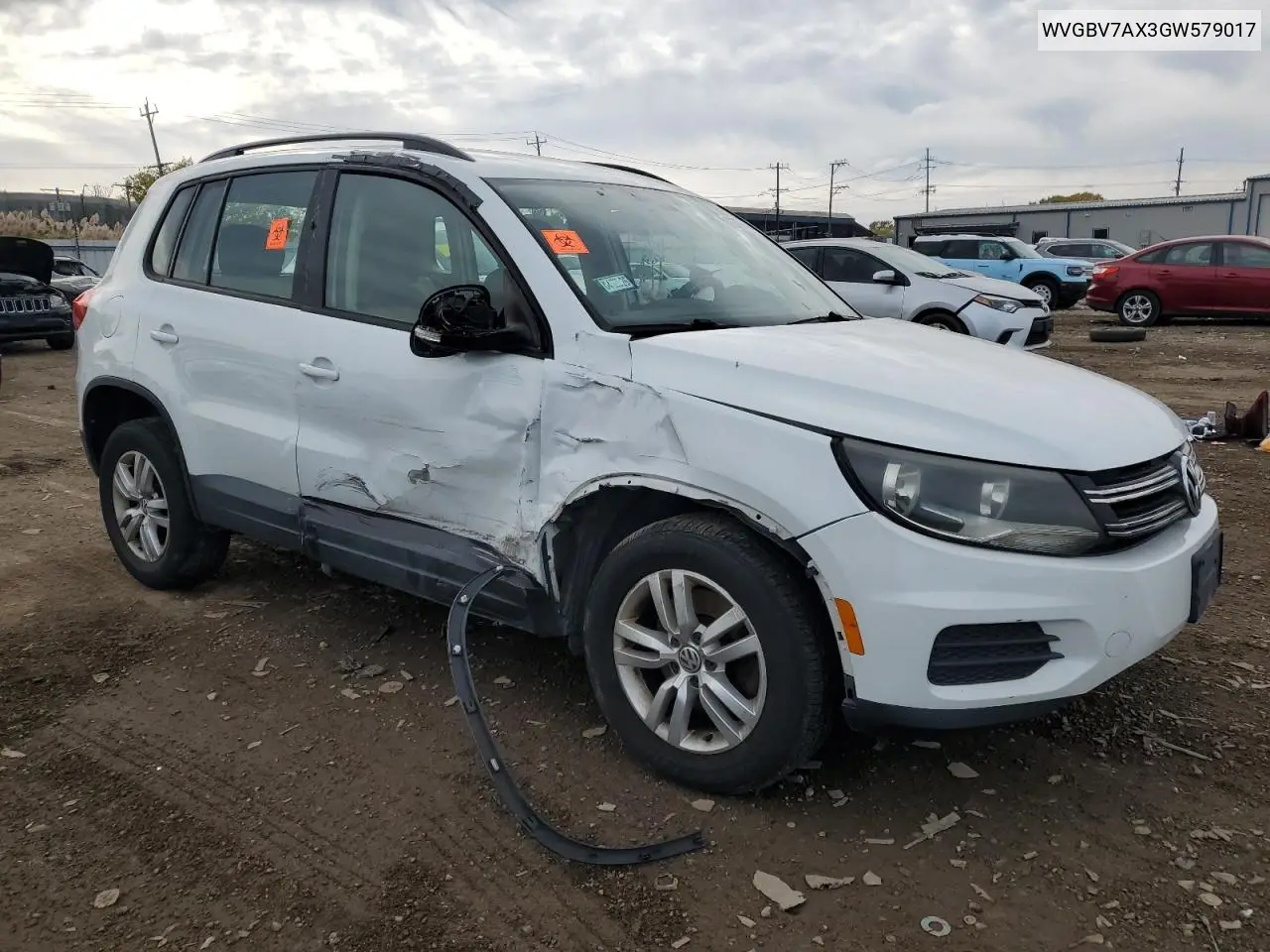 WVGBV7AX3GW579017 2016 Volkswagen Tiguan S