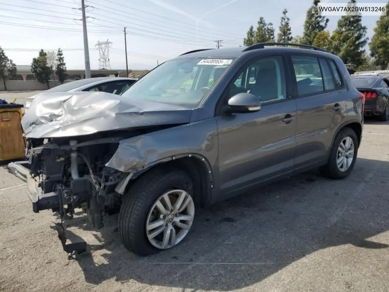WVGAV7AX2GW513246 2016 Volkswagen Tiguan S