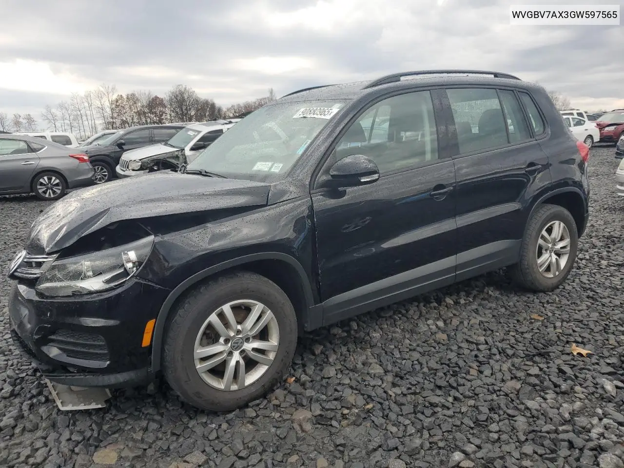 WVGBV7AX3GW597565 2016 Volkswagen Tiguan S