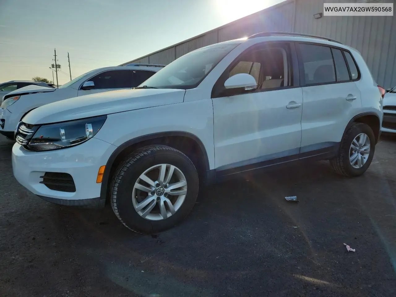 WVGAV7AX2GW590568 2016 Volkswagen Tiguan S