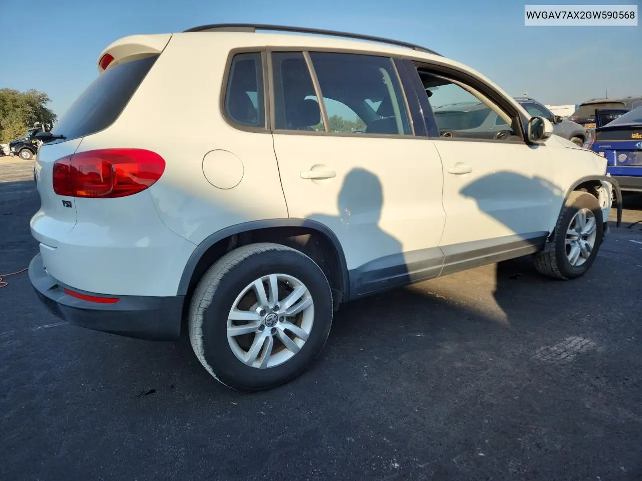 WVGAV7AX2GW590568 2016 Volkswagen Tiguan S