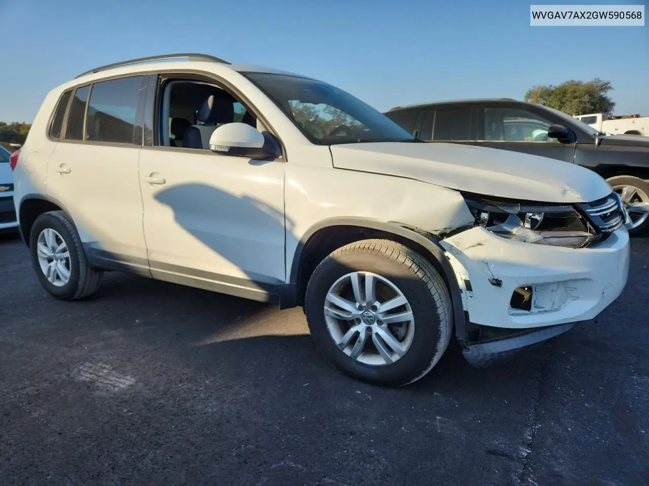 WVGAV7AX2GW590568 2016 Volkswagen Tiguan S