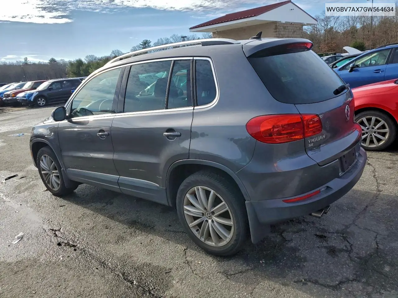 WVGBV7AX7GW564634 2016 Volkswagen Tiguan S